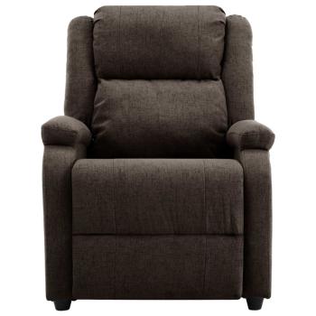Relaxsessel Elektrisch Dunkelbraun Stoff