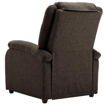 Relaxsessel Elektrisch Dunkelbraun Stoff