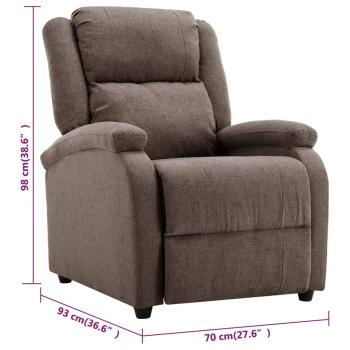 Relaxsessel Elektrisch Taupe Stoff