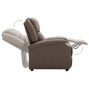 Relaxsessel Elektrisch Taupe Stoff