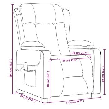 Relaxsessel Elektrisch Braun Stoff