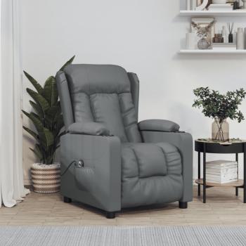 ARDEBO.de - Relaxsessel Elektrisch Grau Kunstleder