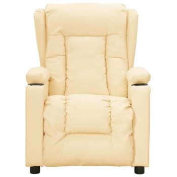 Massagesessel Elektrisch Creme Kunstleder
