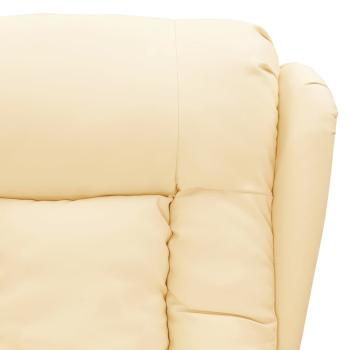 Massagesessel Elektrisch Creme Kunstleder