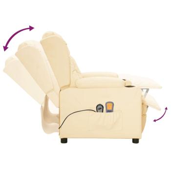 Massagesessel Elektrisch Creme Kunstleder