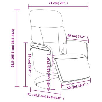 Massagesessel mit Fußteil Gelb Samt