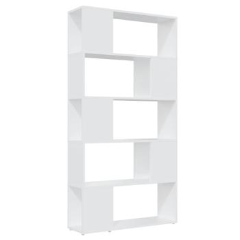 Bücherregal Raumteiler Weiß 80x24x155 cm Holzwerkstoff