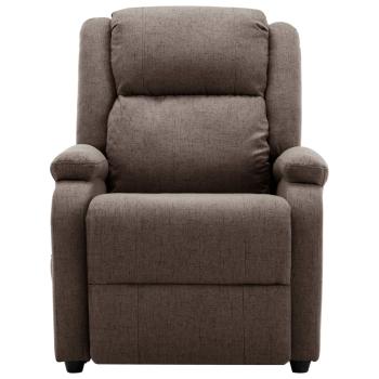 Massagesessel Elektrisch Taupe Stoff