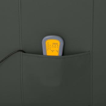 Massagesessel Elektrisch Grau Kunstleder