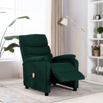ARDEBO.de - Massagesessel Dunkelgrün Stoff