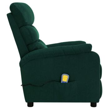 Massagesessel Dunkelgrün Stoff
