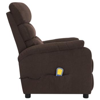 Massagesessel Braun Stoff