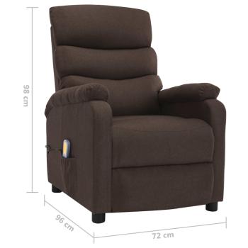 Massagesessel Braun Stoff