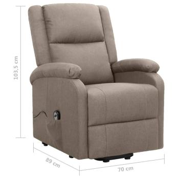 Aufstehsessel Taupe Stoff