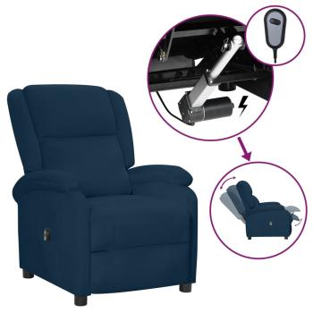 Relaxsessel Elektrisch Blau Samt