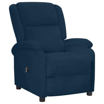 Relaxsessel Elektrisch Blau Samt