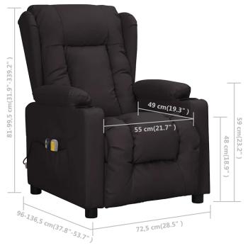 Massagesessel Elektrisch Schwarz Kunstleder