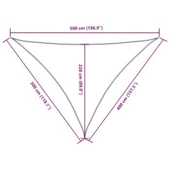 Sonnensegel Oxford-Gewebe Dreieckig 3x4x5 m Dunkelgrün