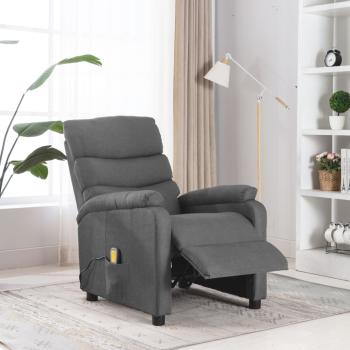ARDEBO.de - Massagesessel Hellgrau Stoff