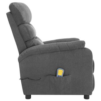 Massagesessel Hellgrau Stoff