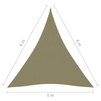 Sonnensegel Oxford-Gewebe Dreieckig 5x6x6 m Beige