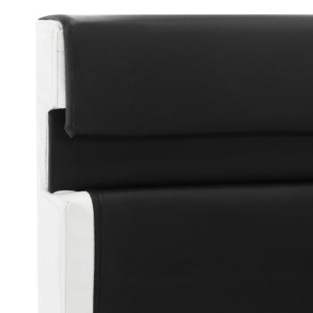 Bettgestell mit LED Schwarz Kunstleder 180x200 cm
