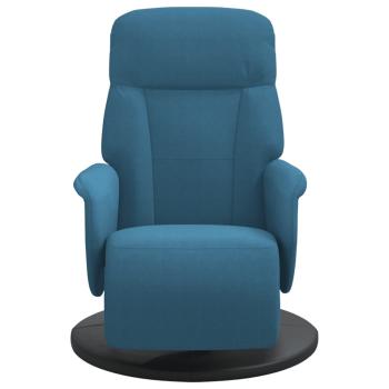 Relaxsessel mit Fußteil Blau Samt
