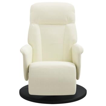 Relaxsessel mit Fußteil Creme Samt