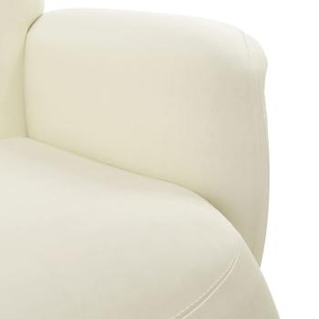 Relaxsessel mit Fußteil Creme Samt