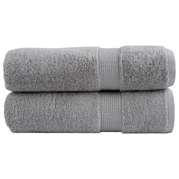 ARDEBO.de - Premium-Handtücher SOLUND 2 Stk. Grau 50x100 cm 600 g/m²