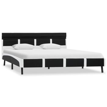 Bett mit LED-Beleuchtung ohne Matratze Schwarz 120x200 cm
