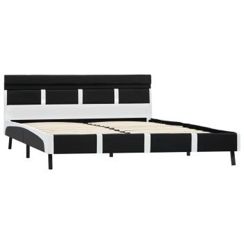 Bett mit LED-Beleuchtung ohne Matratze Schwarz 120x200 cm