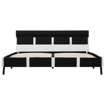Bett mit LED-Beleuchtung ohne Matratze Schwarz 120x200 cm
