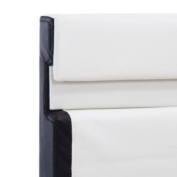 Bettgestell mit LED Weiß Kunstleder 180×200 cm