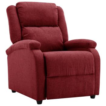 Relaxsessel Elektrisch Weinrot Stoff