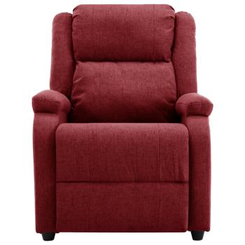 Relaxsessel Elektrisch Weinrot Stoff