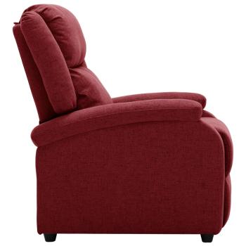 Relaxsessel Elektrisch Weinrot Stoff