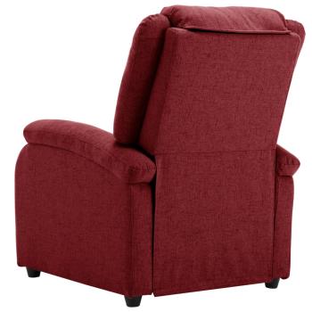 Relaxsessel Elektrisch Weinrot Stoff