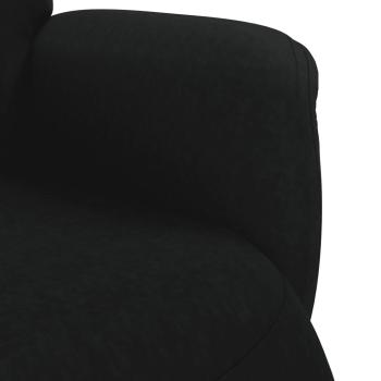 Relaxsessel mit Fußteil Schwarz Samt