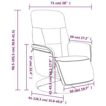 Relaxsessel mit Fußteil Schwarz Samt