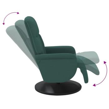 Relaxsessel mit Fußteil Dunkelgrün Samt