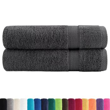 Premium-Duschtücher SOLUND 2 Stk. Anthrazit 70x140 cm 600 g/m²