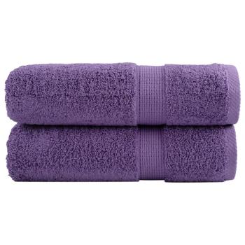 ARDEBO.de - Premium-Duschtücher SOLUND 2 Stk. Lila 70x140 cm 600 g/m²