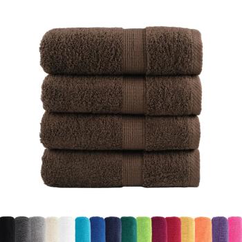 Premium-Gästetücher SOLUND 4 Stk. Braun 30x50 cm 600 g/m²