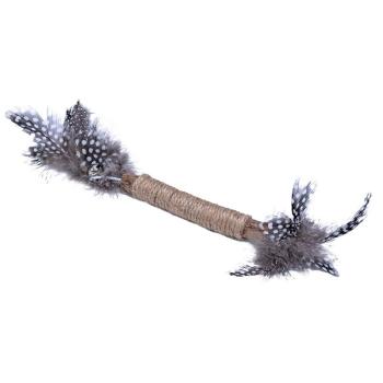 ARDEBO.de Quapas Cat Toy Hemp Stick with Feathers