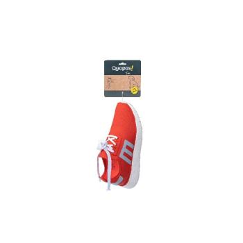 ARDEBO.de Quapas Dog Toy Fun Latex Men Shoe Red