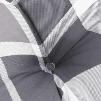 Palettenkissen Grau Karomuster 50x50x12 cm Stoff