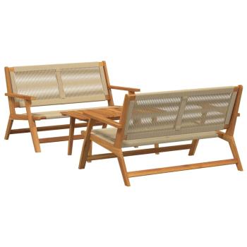 3-tlg. Garten-Sitzgruppe Beige Massivholz Akazie
