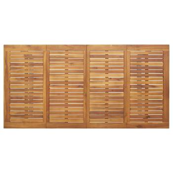 5-teiliges Gartenmöbel-Set Grau aus Stahl und Akazienholz