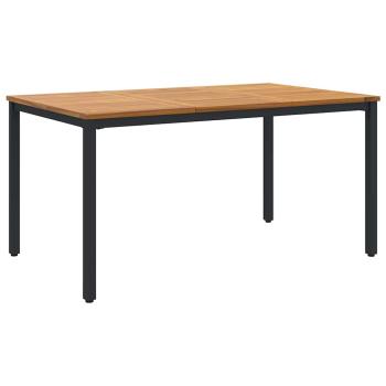 7-teiliges Garten Essgruppe aus massivem Akazienholz und Metall
